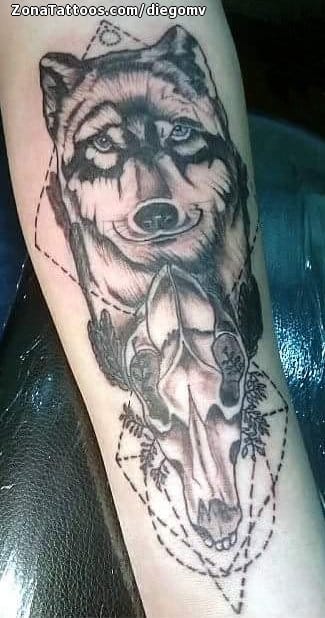 Foto de tatuaje Lobos, Animales