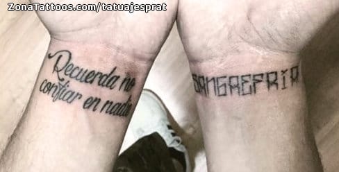 Foto de tatuaje Letras, Frases, Muñeca