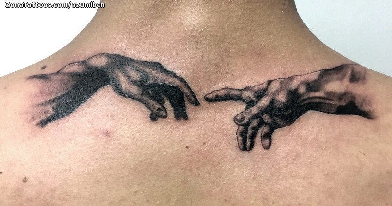 Foto de tatuaje Manos, Espalda