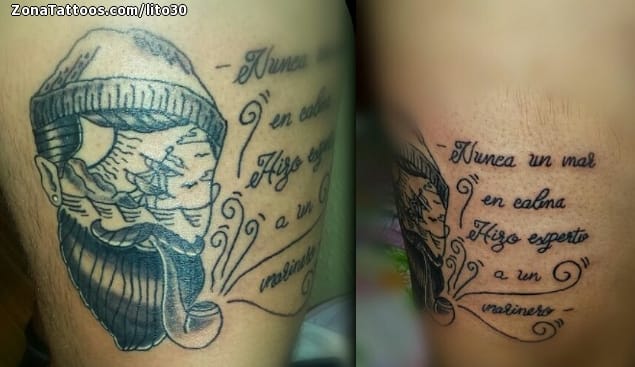 Foto de tatuaje Marineros, Frases, Letras