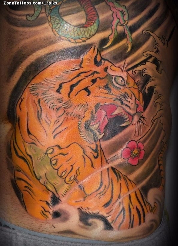 Foto de tatuaje Tigres, Animales, Orientales