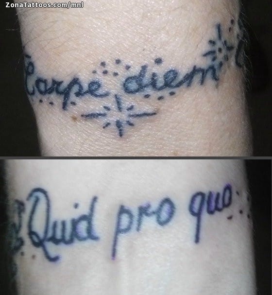 Foto de tatuaje Carpe Diem, Letras, Frases