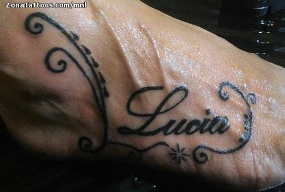 Foto de tatuaje Lucía, Nombres, Letras