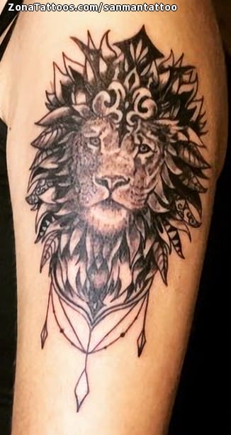 Foto de tatuaje Leones, Animales