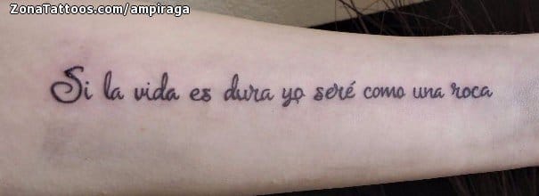 Foto de tatuaje Frases, Letras, Antebrazo