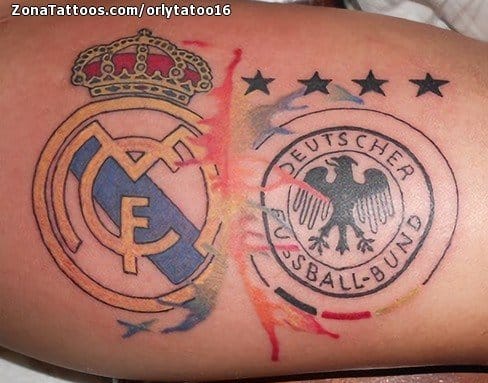 Foto de tatuaje Real Madrid, Escudos, Fútbol