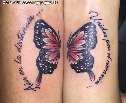 Tattoo photo Messages, Letters, Butterflies