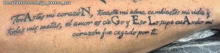 Foto de tatuaje Frases, Letras, Nombres