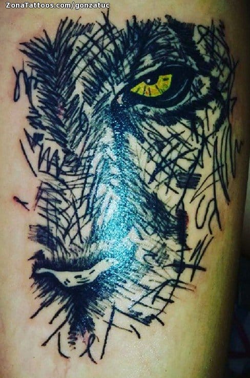 Foto de tatuaje Lobos, Grunge, Animales