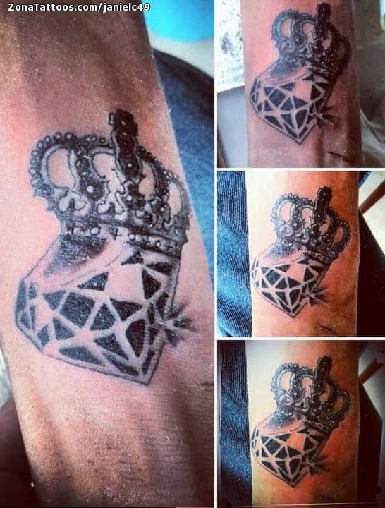 Foto de tatuaje Diamantes, Coronas