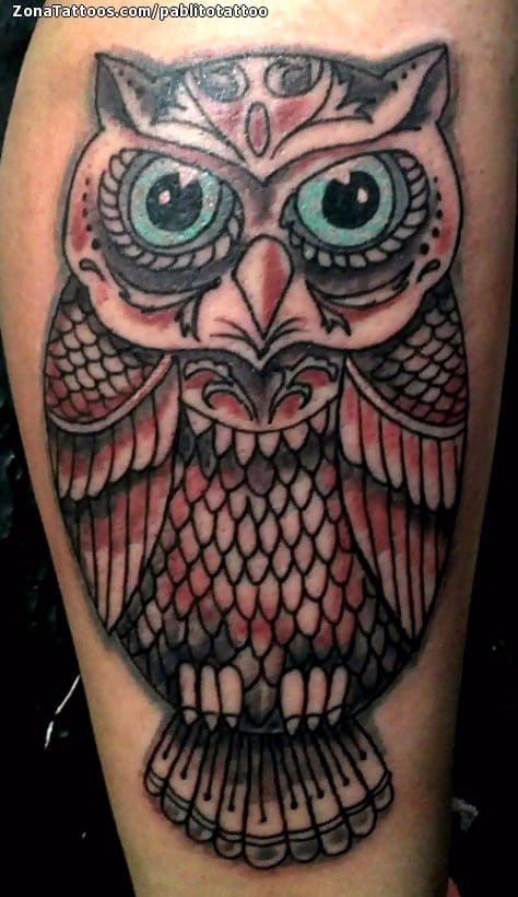 Tattoo photo Owls, Birds, Animals