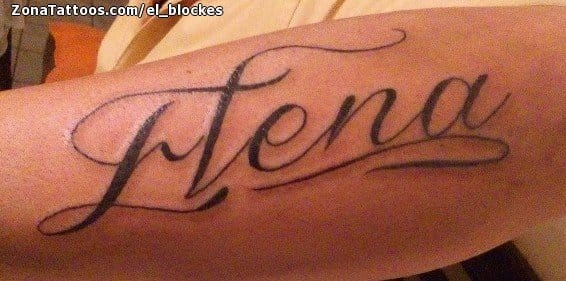 Tattoo photo Letters, Elena, Names