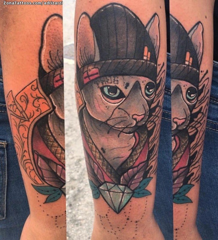 Tattoo photo Cats, Sphynx, Animals