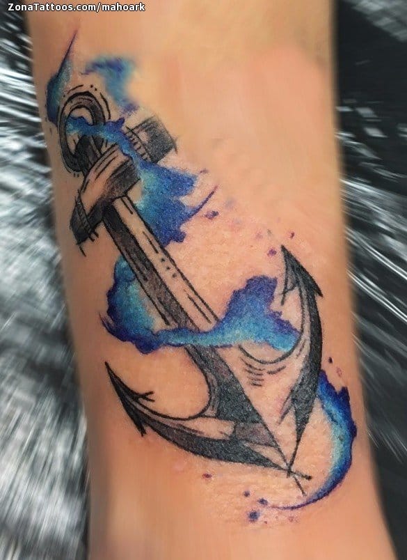 Tattoo photo Anchors, Watercolor