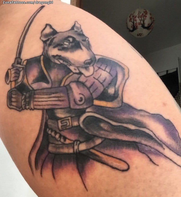 Foto de tatuaje Perros, Samurais, Animales