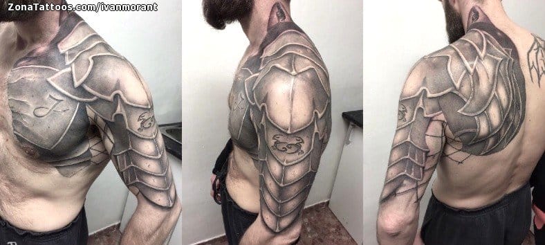 Foto de tatuaje Armaduras, Hombro, Pecho