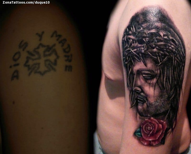 Tattoo photo Cover Up, Christ, Religious