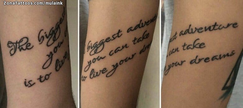 Foto de tatuaje Frases, Letras