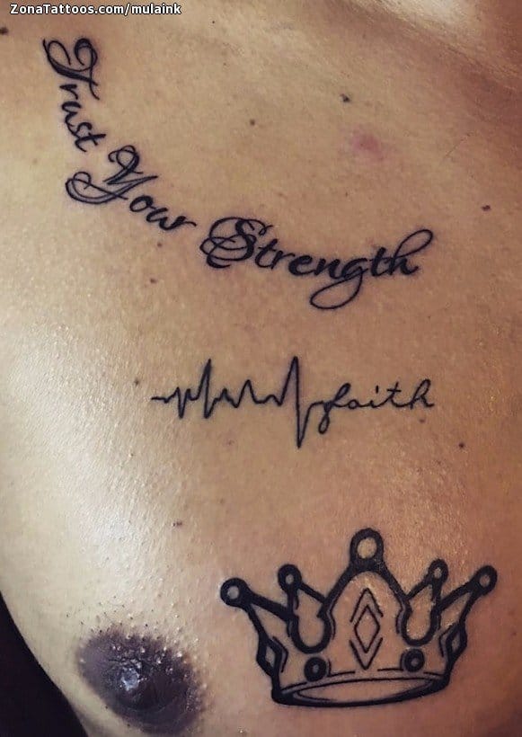 Foto de tatuaje Frases, Letras, Coronas