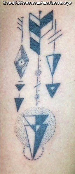 Tattoo photo Arrows, Pointillism