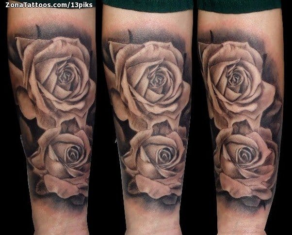 Tattoo photo Roses, Flowers