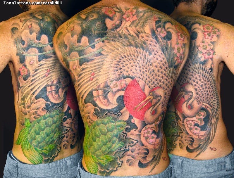 Foto de tatuaje Grullas, Tortugas, Animales