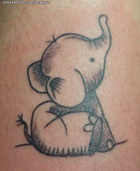 Foto de tatuaje Elefantes, Animales, Pequeños