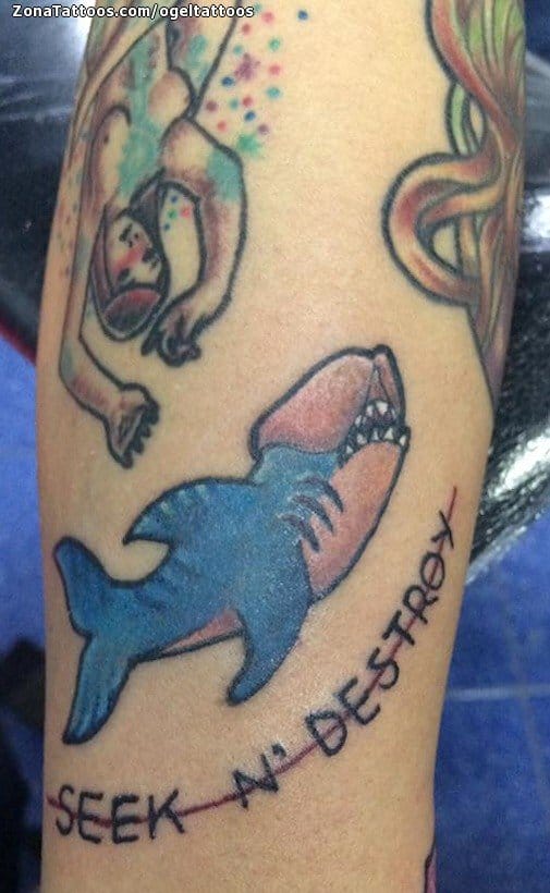 Foto de tatuaje Tiburones, Animales