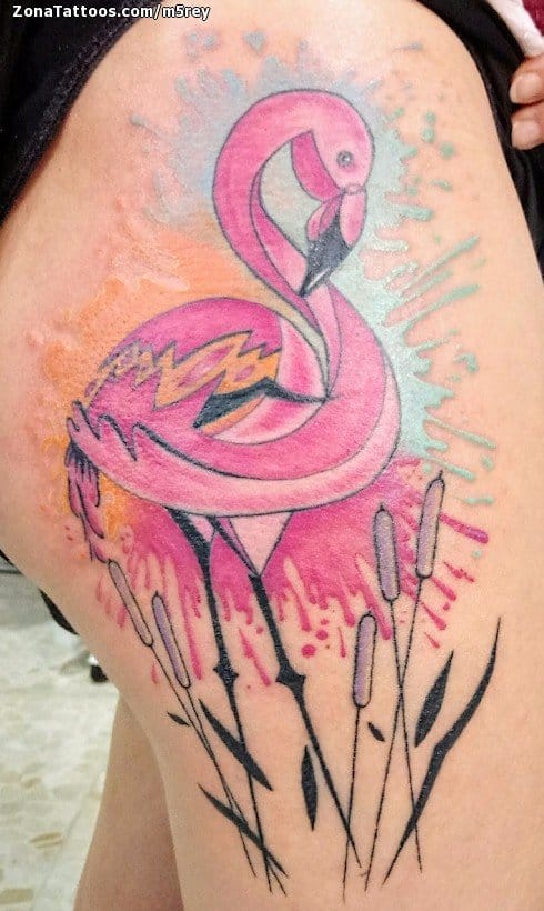 Tattoo photo Flamingos, Birds, Animals