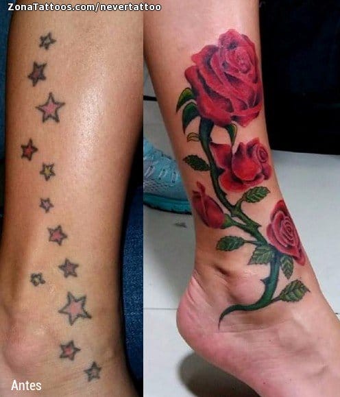 Tattoo photo Roses, Flowers, Cover Up