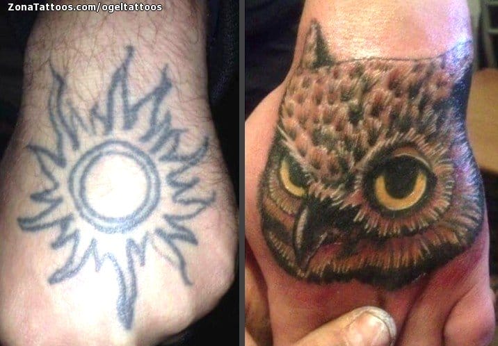 Foto de tatuaje Búhos, Aves, Animales