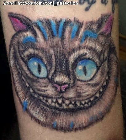 Foto de tatuaje Cheshire, Gatos, Fantasía