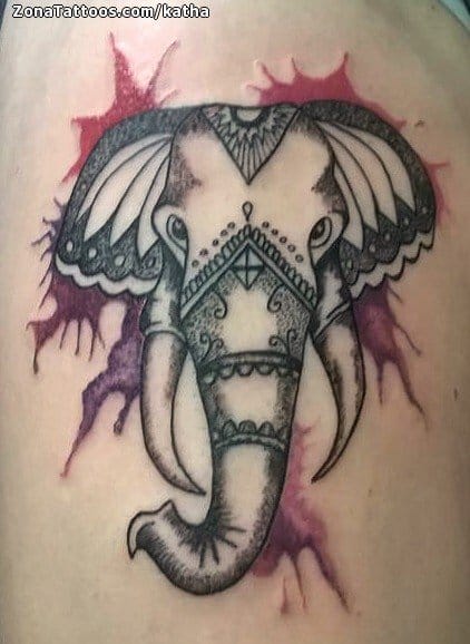 Tattoo photo Elephants, Animals, Watercolor