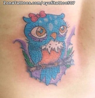 Tattoo photo Birds, Owls, Animals