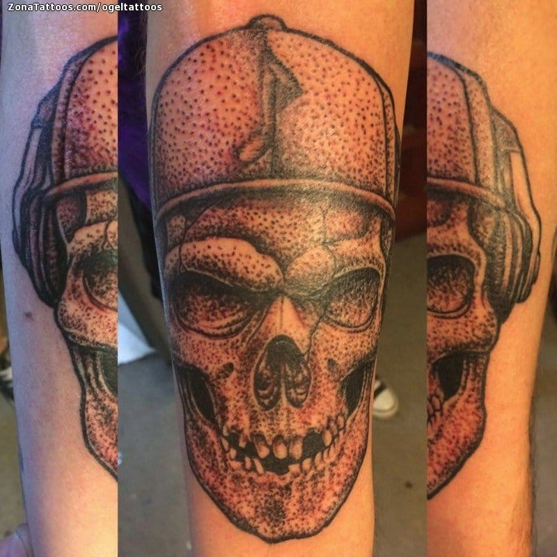 Foto de tatuaje Calaveras, Góticos, Puntillismo