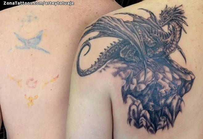 Tattoo photo Dragons, Fantasy, Cover Up