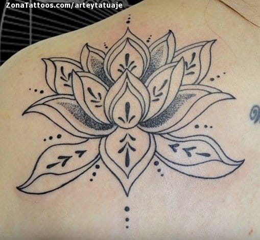 Foto de tatuaje Lotos, Flores, Orientales