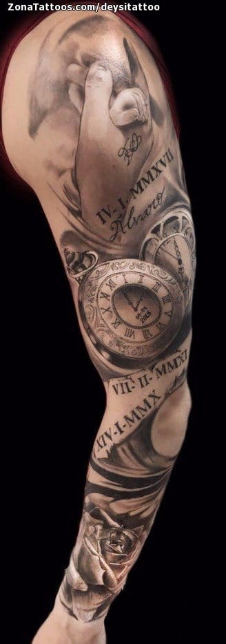 Tattoo photo Clocks, Hands, Sleeves