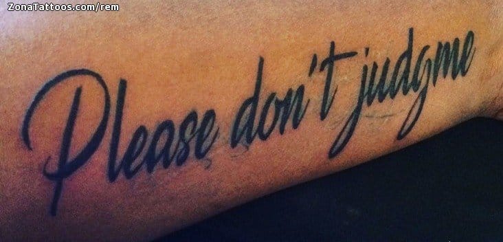 Foto de tatuaje Frases, Letras