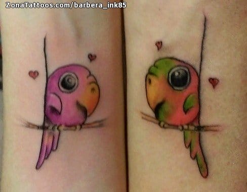 Foto de tatuaje Aves, Animales, Parejas