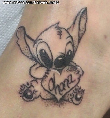 Tattoo photo Lilo and Stitch, Disney, Instep