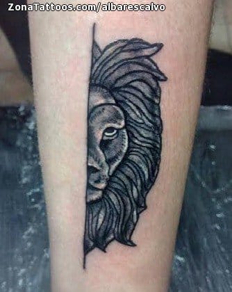 Tattoo photo Lions, Animals