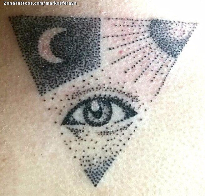 Tattoo photo Suns, Moons, Eyes