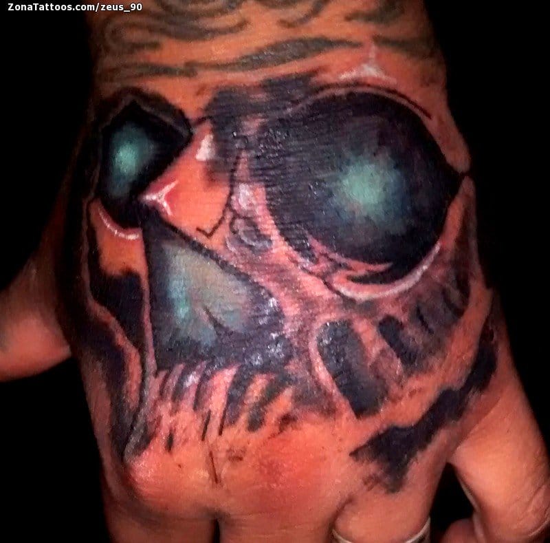 Foto de tatuaje Calaveras, Mano, Góticos