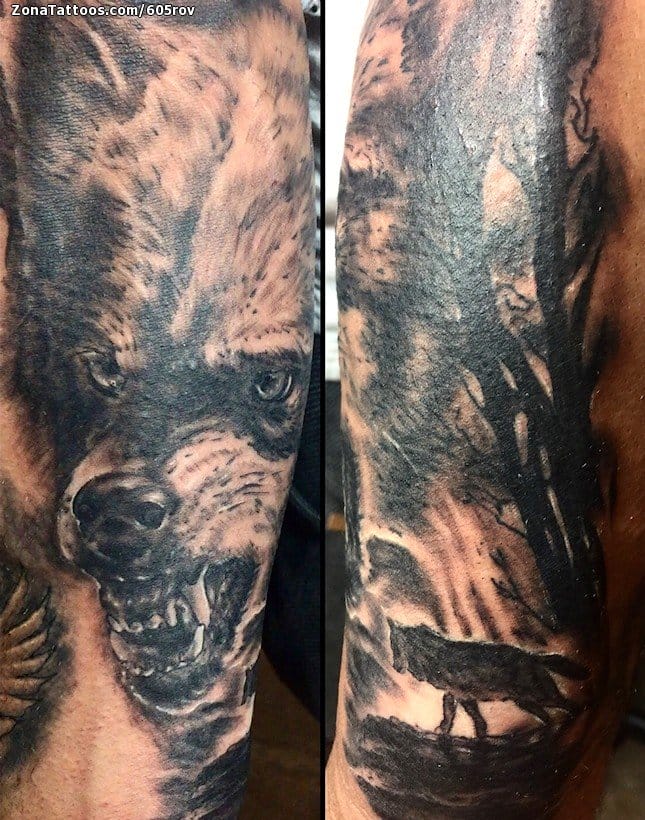 Foto de tatuaje Lobos, Animales