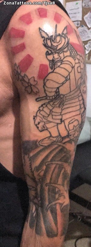 Tattoo photo Samurai, Asian, Arm