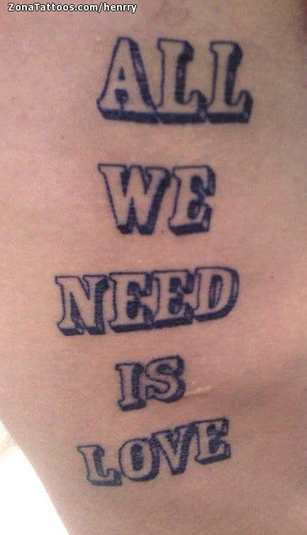 Tattoo photo Letters, Messages