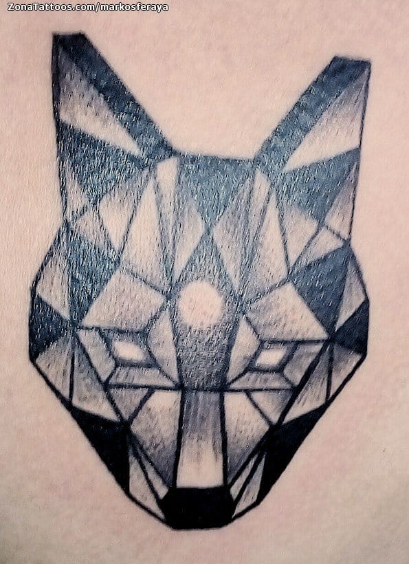 Foto de tatuaje Zorros, Geométricos, Animales