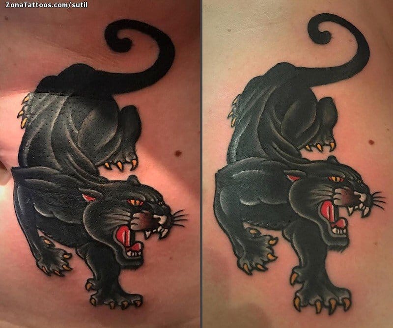 Tattoo photo Panthers, Animals