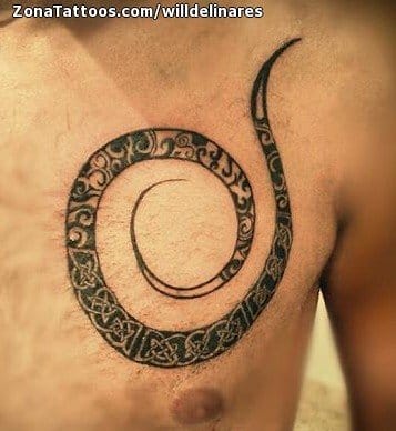 Foto de tatuaje Espirales, Pecho, Celtas